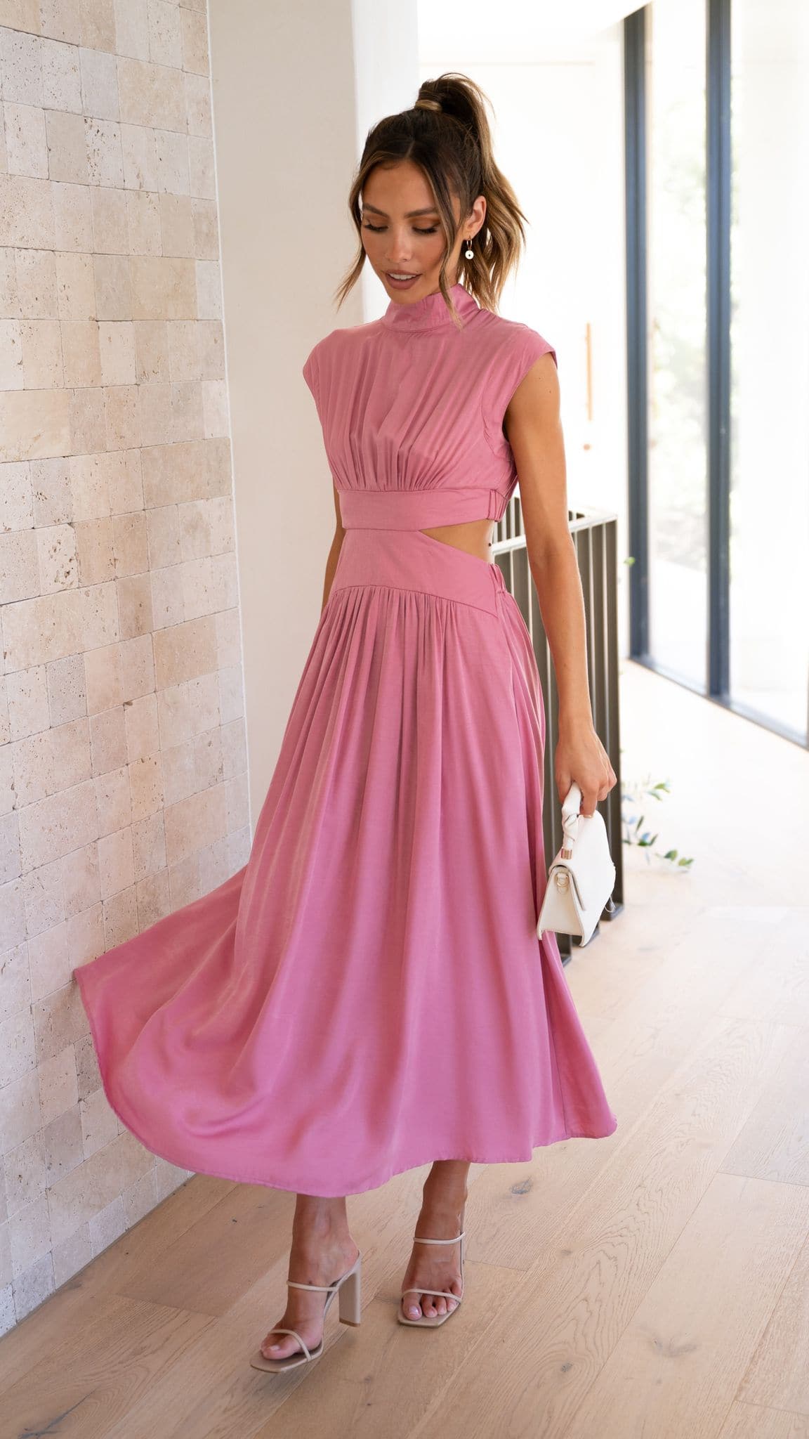 Cindie - Midi Dress - Pink