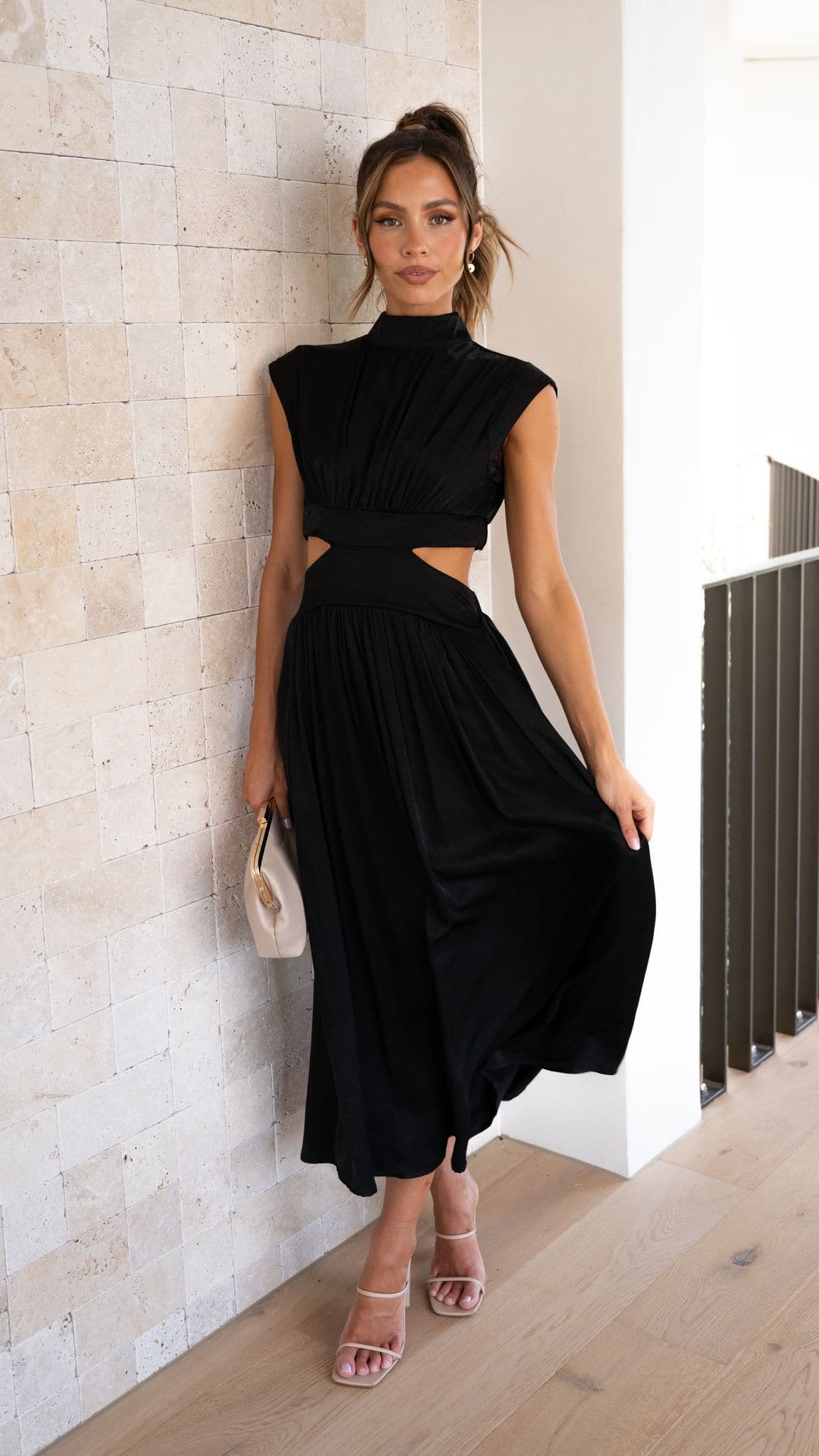 Cindie - Midi Dress Black