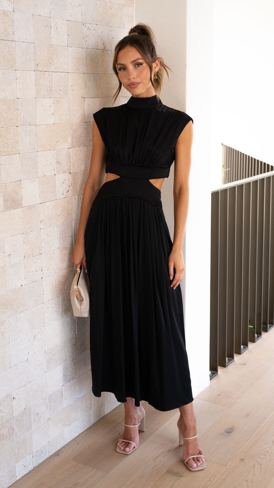 Cindie - Midi Dress Black
