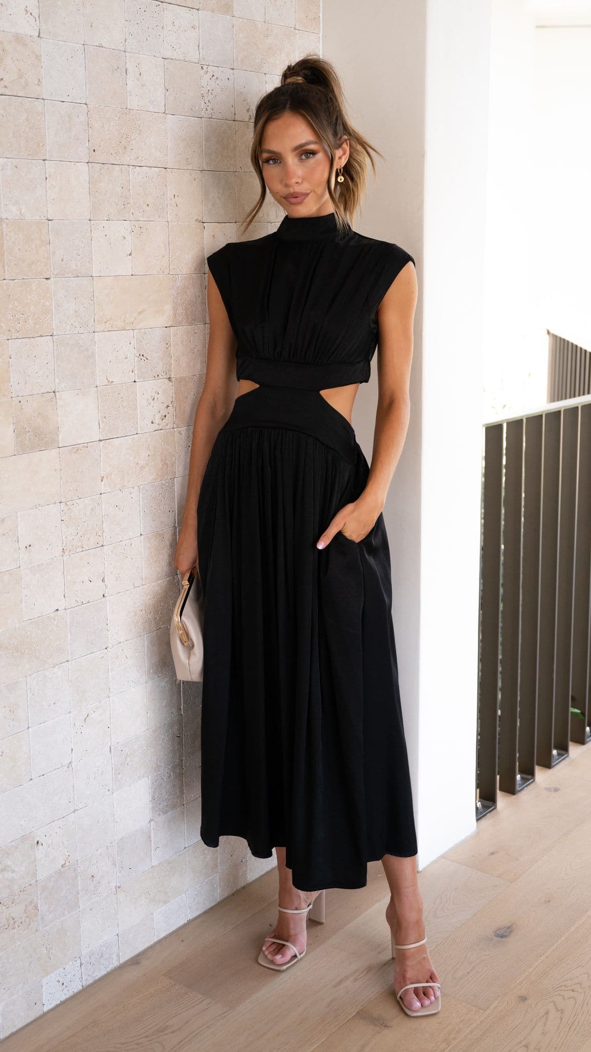 Cindie - Midi Dress Black