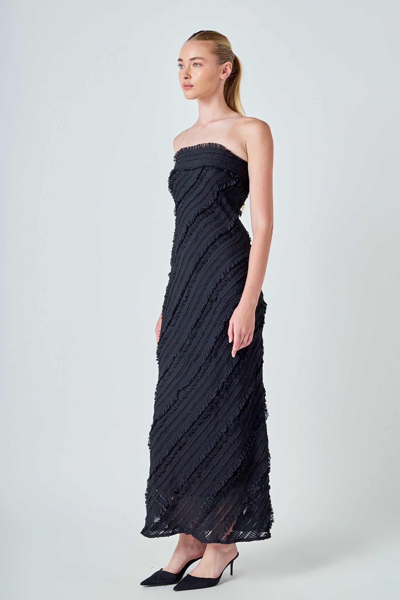 Elara – Ruffled Maxi Dress