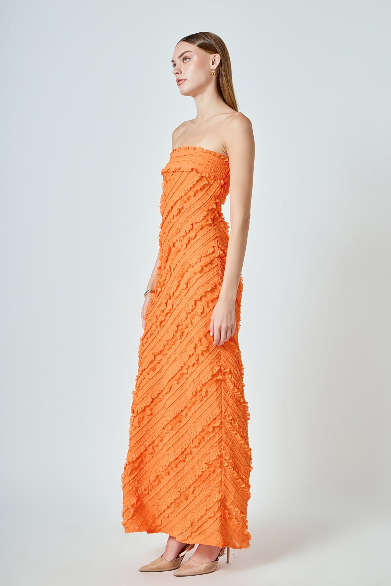 Elara – Ruffled Maxi Dress