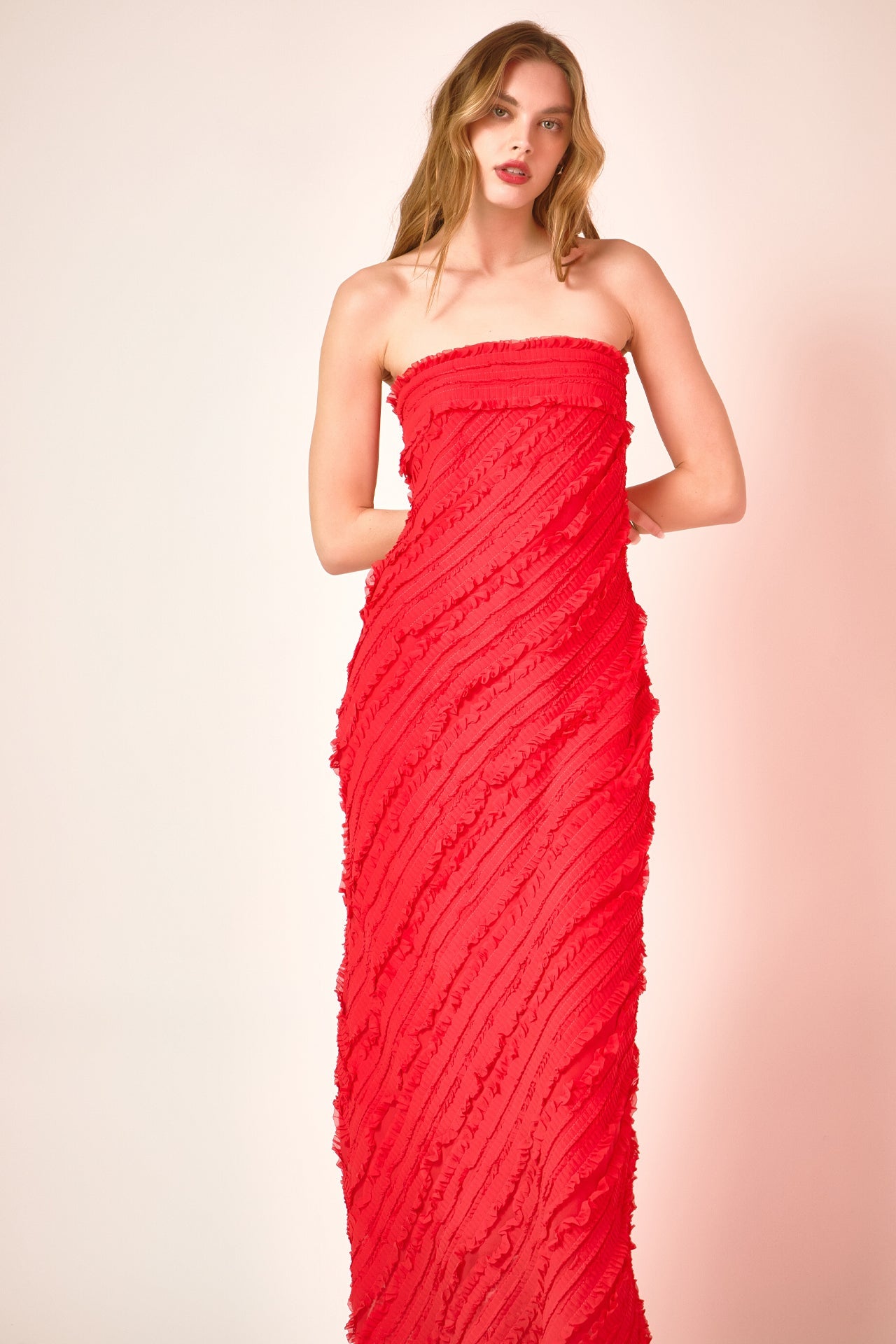 Elara – Ruffled Maxi Dress