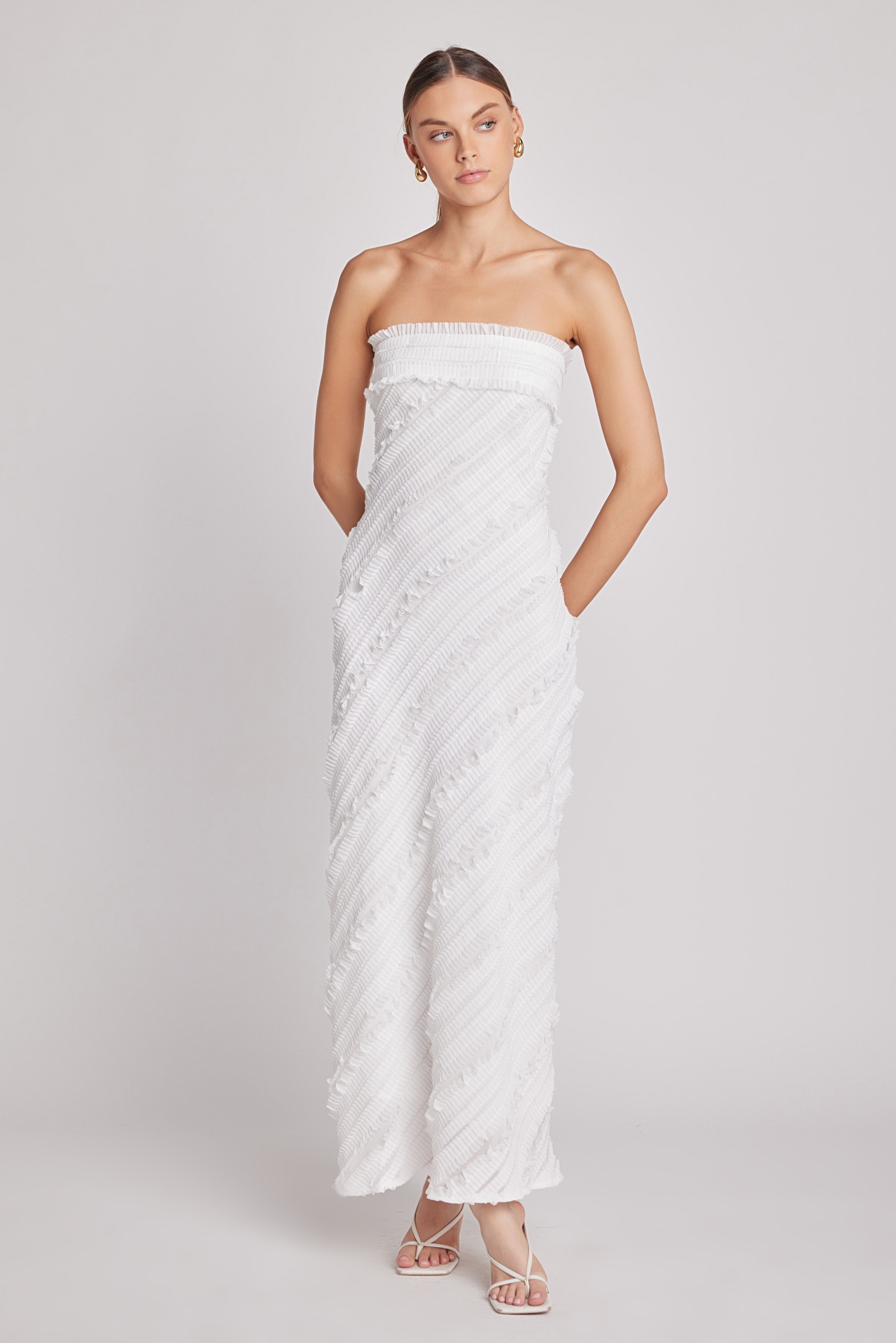 Elara – Ruffled Maxi Dress