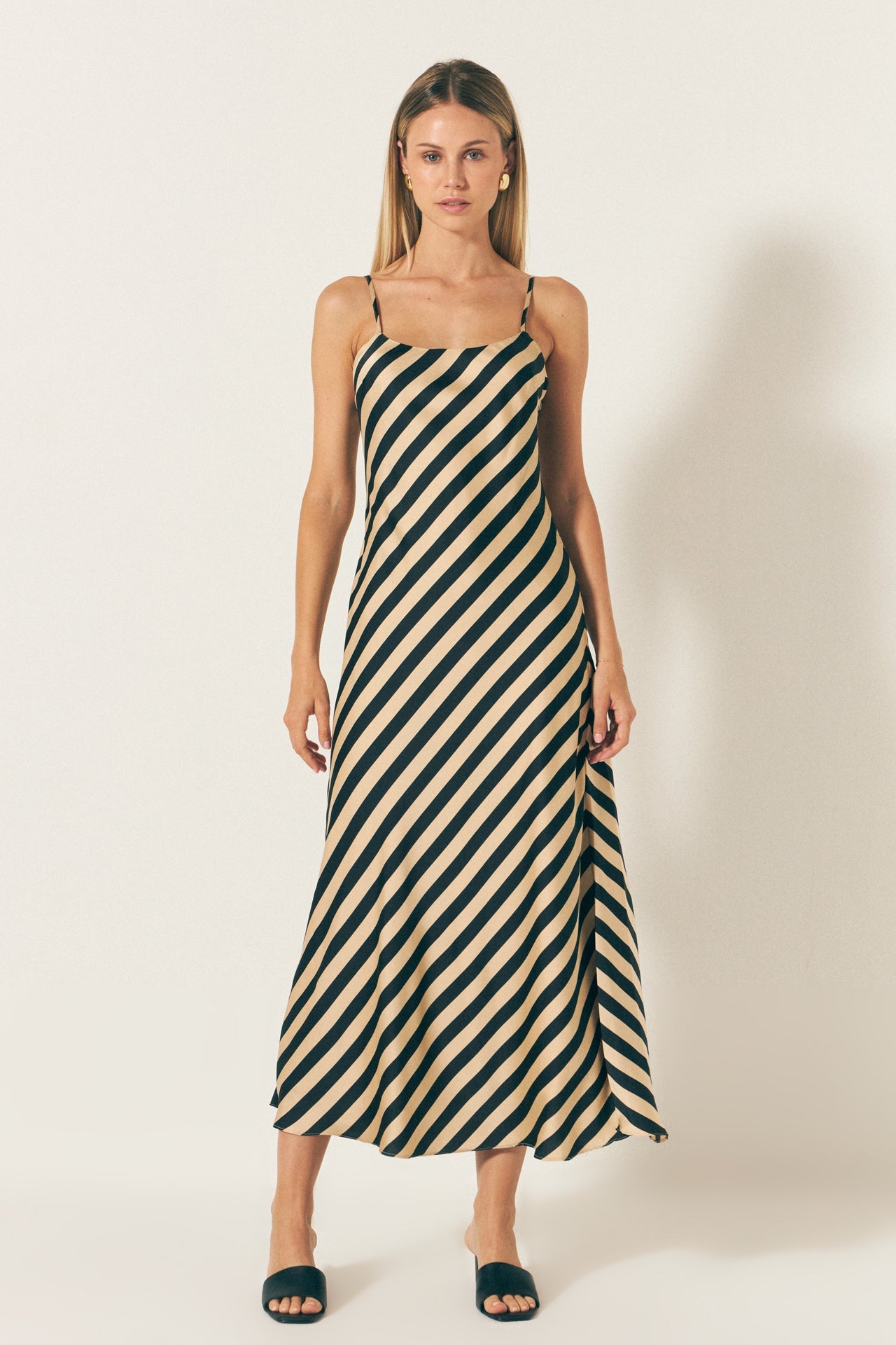 Marina – Striped Slip Maxi Dress