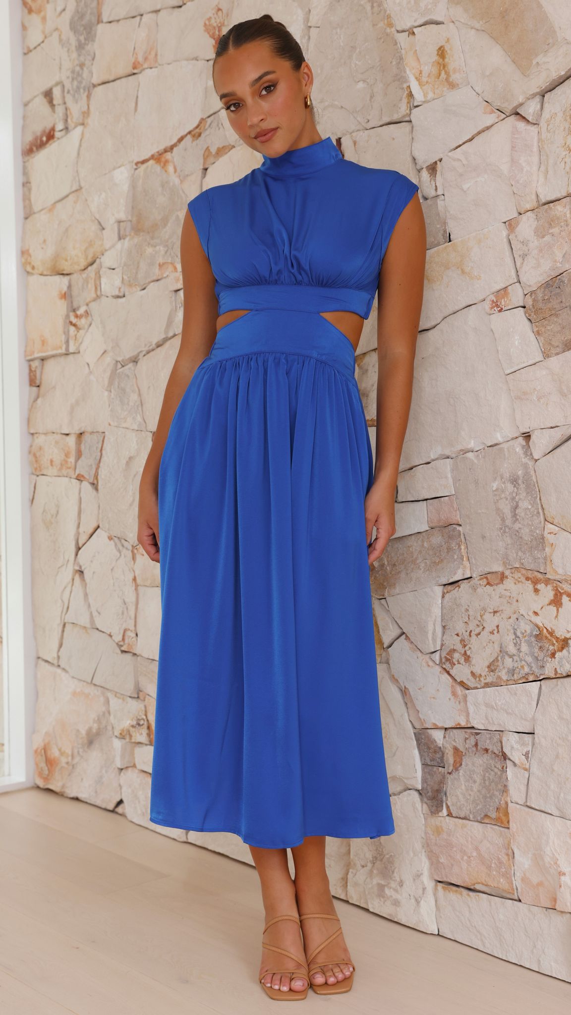 Cindie - Midi Dress - Cobalt Blue