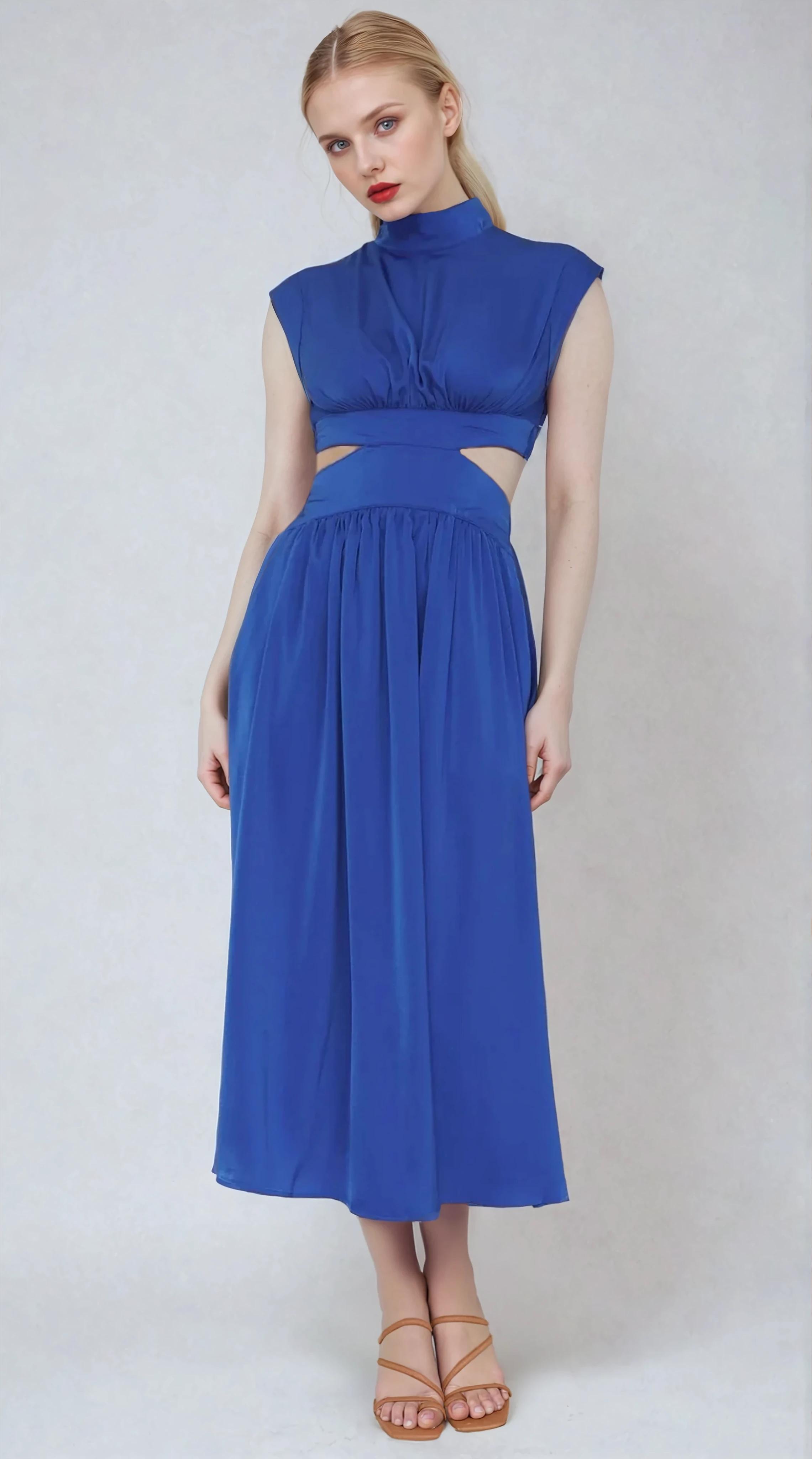 Cindie - Midi Dress - Cobalt Blue