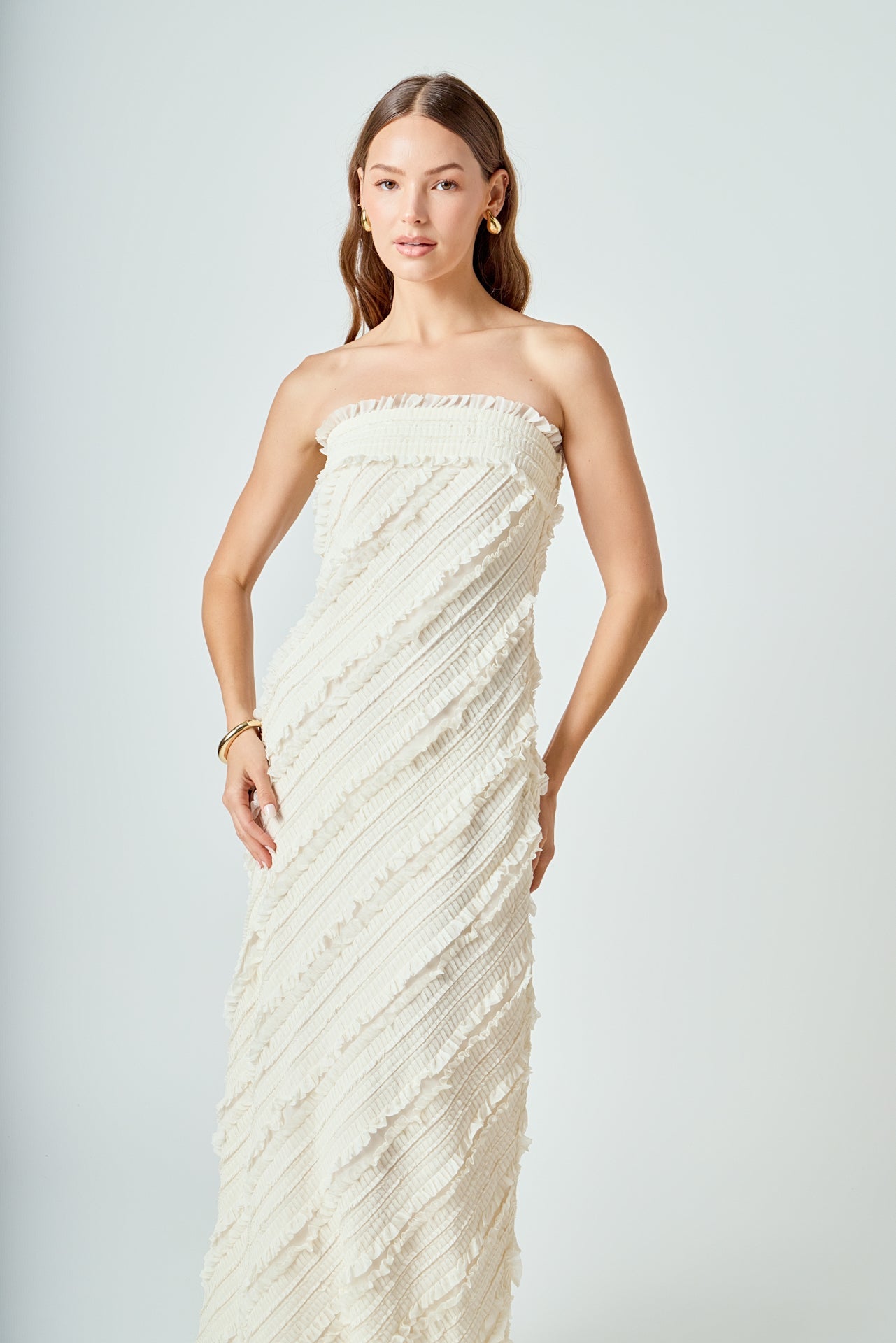 Elara – Ruffled Maxi Dress
