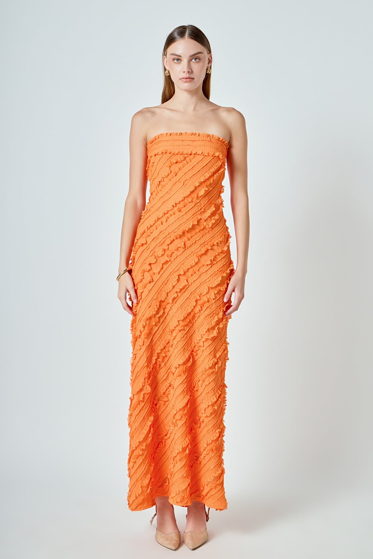 Elara – Ruffled Maxi Dress