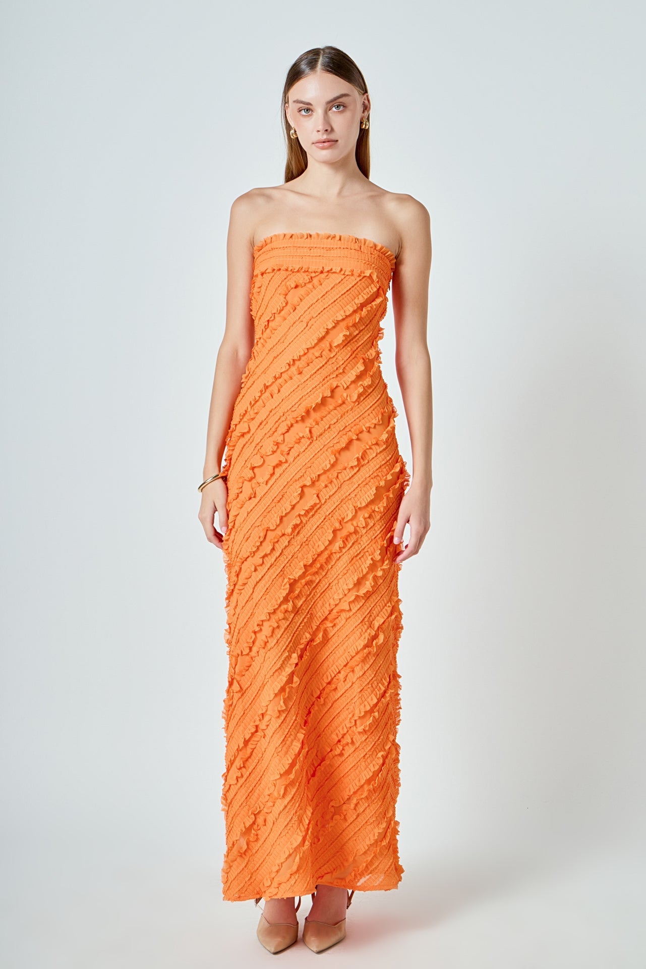 Elara – Ruffled Maxi Dress