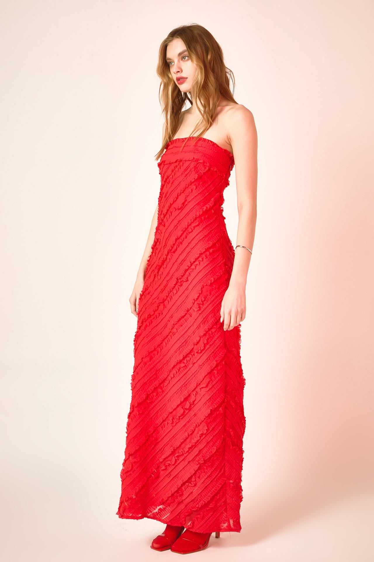 Elara – Ruffled Maxi Dress
