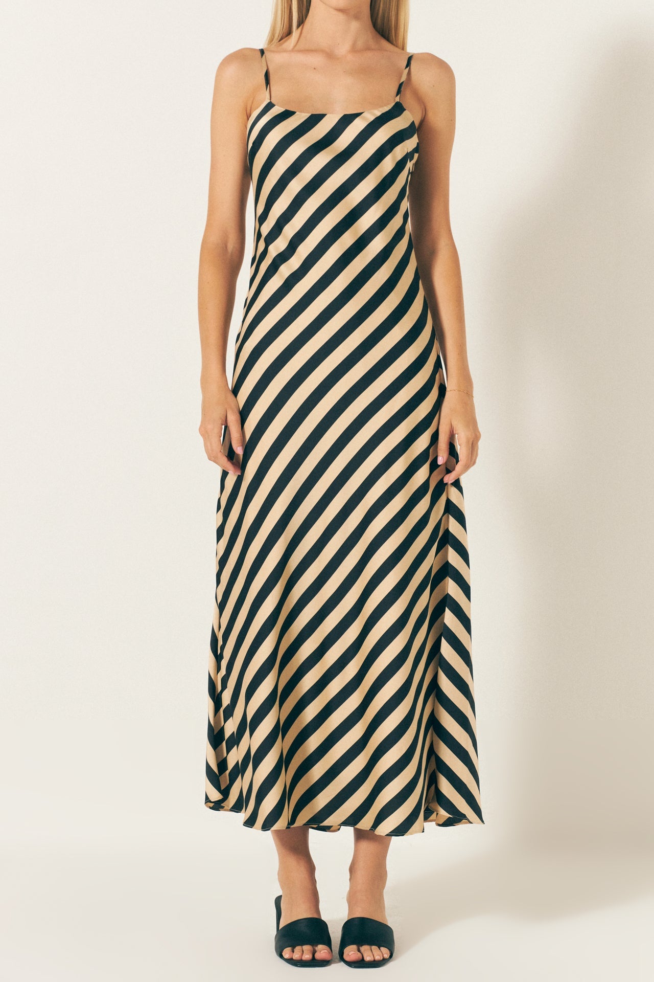 Marina – Striped Slip Maxi Dress
