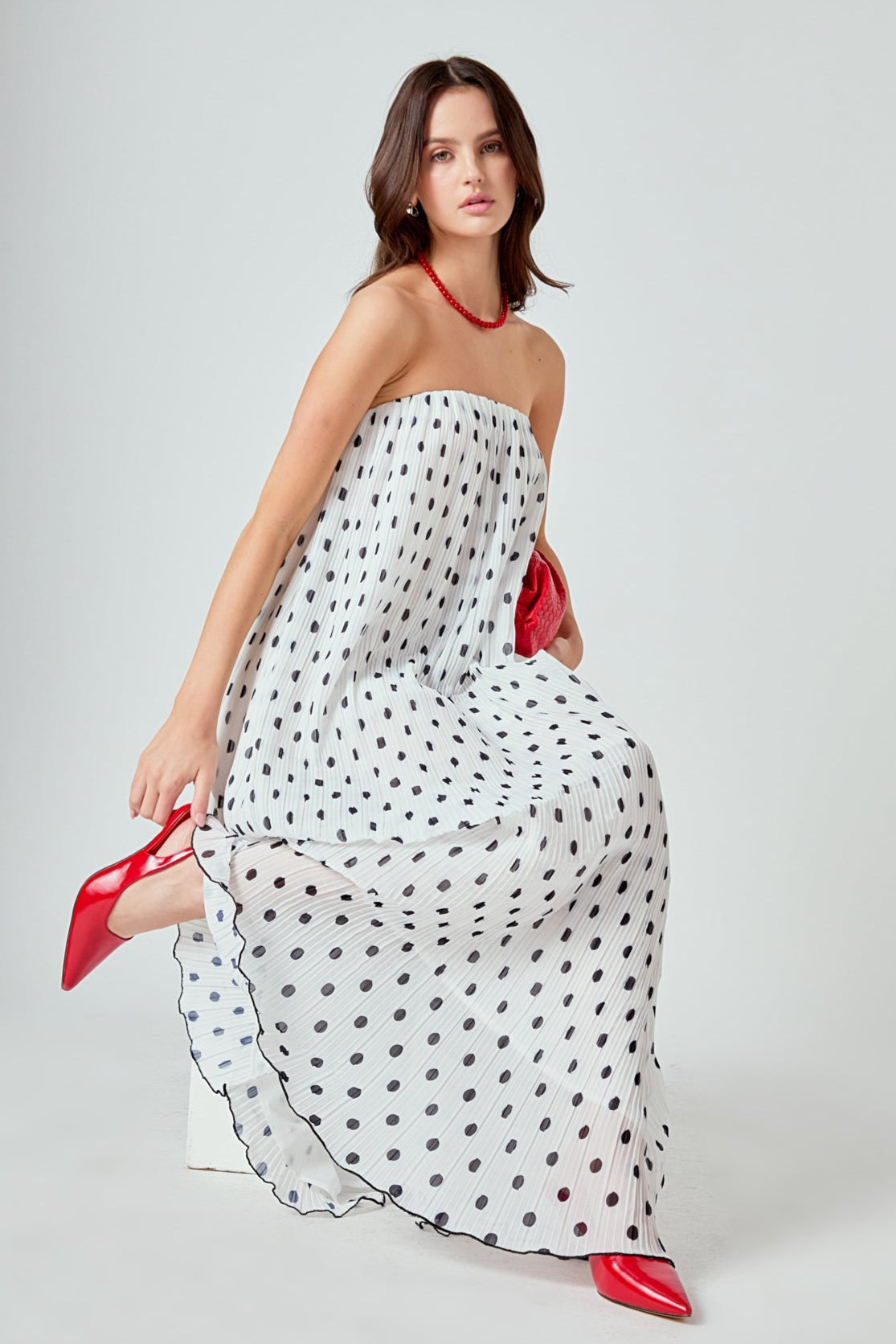 Samantha – Polka Dot Maxi Dress