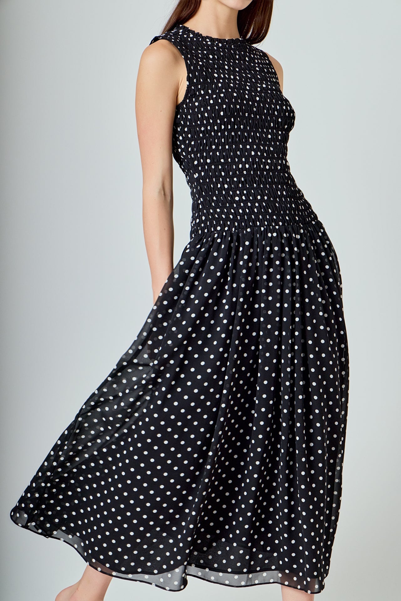 Rachel – Polka Dot Maxi Dress