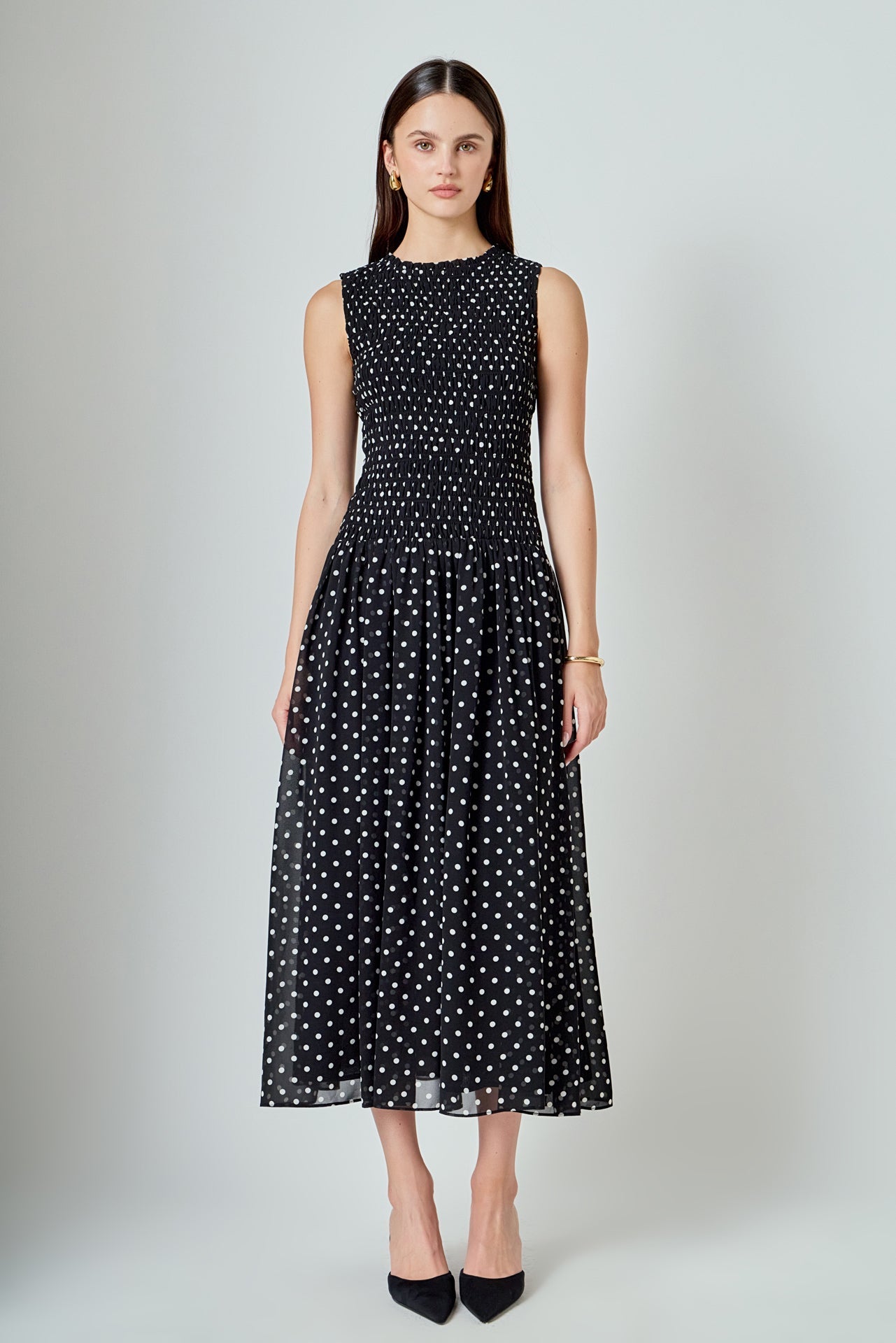 Rachel – Polka Dot Maxi Dress