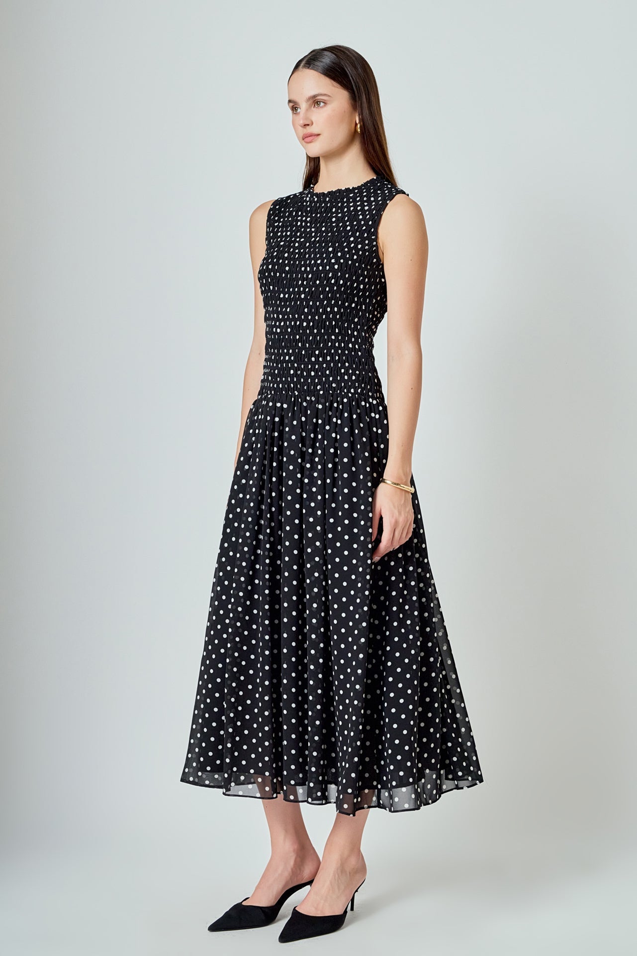 Rachel – Polka Dot Maxi Dress
