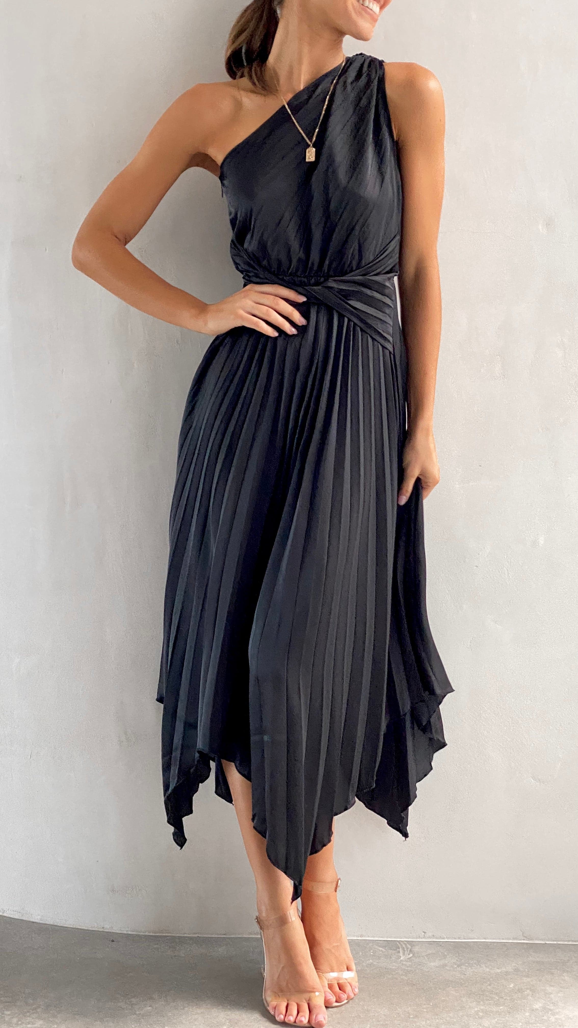 Cali  Midi Dress - Black